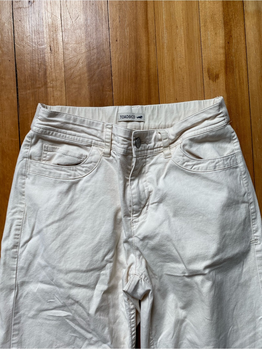 Toad&Co Cream High-Rise Casual Pants - Picture 2 of 5